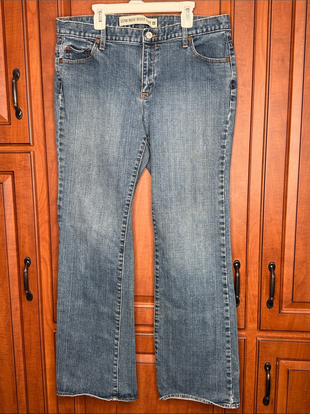Women's GAP Low-Rise Bootcut Jeans in Medium Blue, Size: 12R